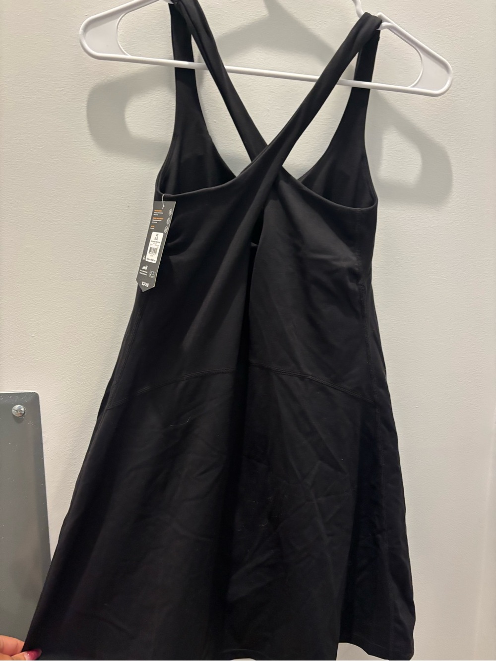 Avia Black Cross-Back Backless A-Line Dress